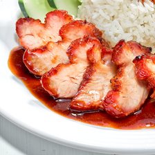 Sliced char siew