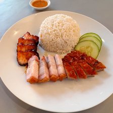 Three roasts with rice