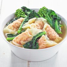 Dumplings in clear soup